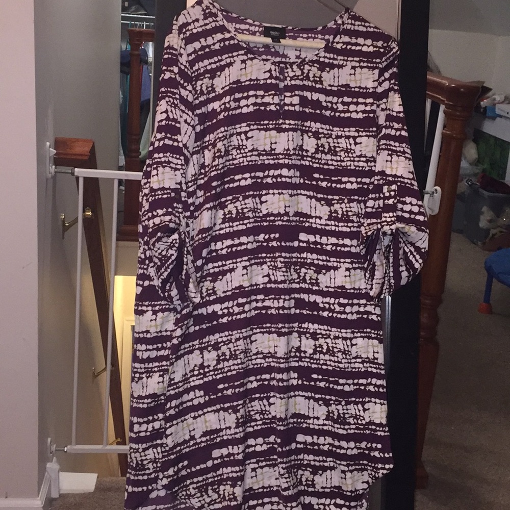 Purple silky dress